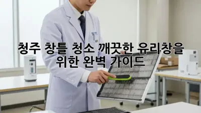 청주 창틀 청소, 깨끗한 유리창을 위한 완벽 가이드